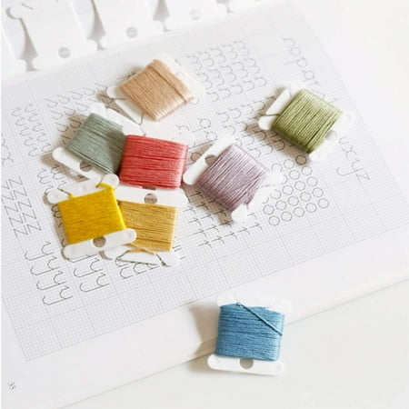 200pcs Plastic Floss Bobbins for Cross Stitch Embroidery Thread Craft DIY Sewing 